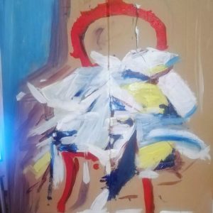 Vendita online opera dal titolo “La sedia” realizzata dall'artista contemporanea Luigi Senia